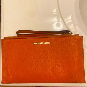 Orange Michael Kors Clutch